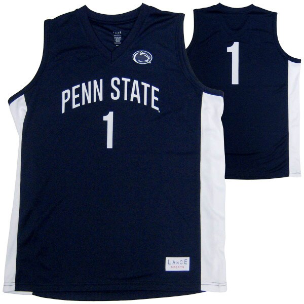 navy Penn State basketball jersey #1 front and back views